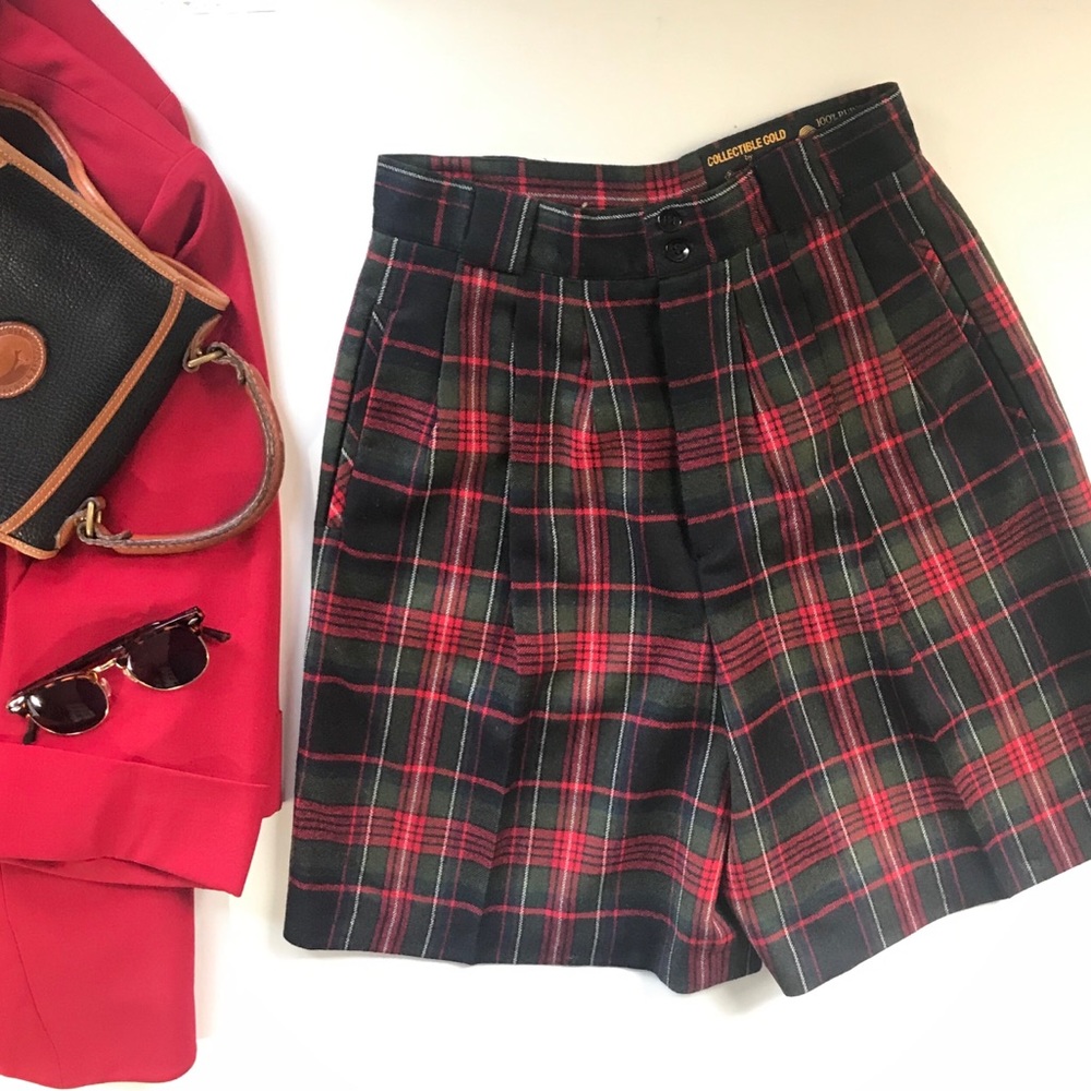 Vintage Giorgio San Angelo Tartan Plaid Shorts